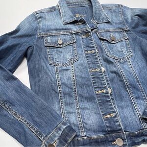 Kut from the Kloth Helena Classic Blue Jean Jacket Trucker Style Size Medium